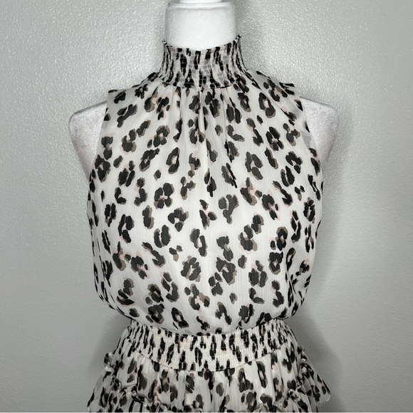 Express Black and White Leopard Print Mini Dress - Picture 2 of 10